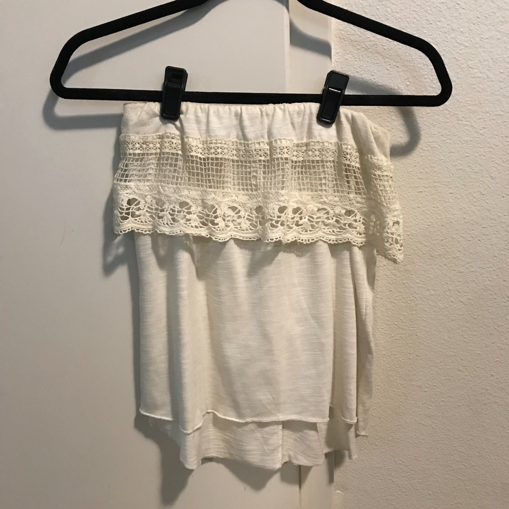 White Lace Tube Top
